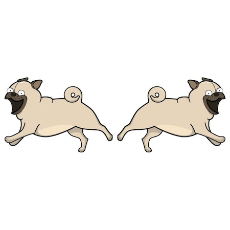 Signmission Pug Dog Decal, Dog Lover Decor Vinyl Sticker D-24-Pug